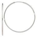 Sterling Silver 1.3mm Hoop Earrings, 46 x 1.3 mm