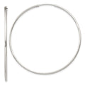 Sterling Silver 1.3mm Hoop Earrings, 50 x 1.3 mm