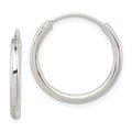 Sterling Silver 2mm Hoop Earrings, 20 x 2 mm