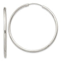 Sterling Silver 2mm Hoop Earrings, 41 x 2 mm