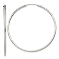 Sterling Silver 2x55mm Endless Hoop Earrings, 55 x 2 mm