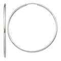 Sterling Silver 2x60mm Endless Hoop Earrings, 61 x 2 mm