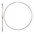 Sterling Silver 2x80mm Endless Hoop Earrings, 82 x 2 mm