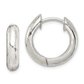 Sterling Silver Hinged Hoop Earrings, 17 x 19 mm