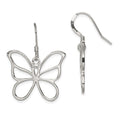 Sterling Silver Butterfly Earrings, 33 x 27 mm