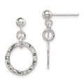 Sterling Silver Dangling Circle Earring, 25 x 15 mm