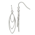 Sterling Silver Polished Triple Marquise Shape Dangle Earrings, 46 x 15 mm