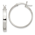 Sterling Silver 2.75x20mm Hoop Earrings, 20 x 2.75 mm