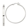 Sterling Silver 2.75x40mm Hoop Earrings, 40 x 2.75 mm