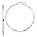 Sterling Silver 2.5x50mm Polished Hoop Earrings, 50 x 2.5 mm