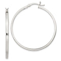 Sterling Silver 2.5x40mm Polished Hoop Earrings, 40 x 2.5 mm