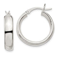 Sterling Silver 4.75x20mm Hoop Earrings, 20 x 5 mm