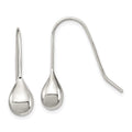 Sterling Silver Teardrop Earrings, 25 x 8 mm
