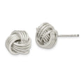 Sterling Silver Polished Knot Post Earrings, 14 x 13 mm