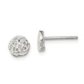 Sterling Silver Polished Celtic Knot Post Earrings, 6 x 6 mm