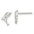 Sterling Silver Polished Dolphin Post Earrings, 6 x 8 mm