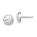 Sterling Silver Soccer Ball Mini Earrings, 7 x 6 mm