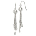 Sterling Silver Shepherd Hook Earrings, 57 x 8 mm