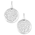 Sterling Silver Rhodium Plated Glitter Enamel Leverback Earrings, 52 x 37 mm