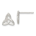 Sterling Silver Trinity Post Earrings, 9 x 10 mm