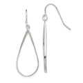 Sterling Silver Polished Teardrop Dangle Earrings, 41 x 15 mm
