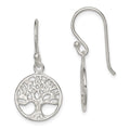 Sterling Silver Shepherd Hook Earrings, 38 x 13 mm
