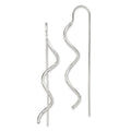 Sterling Silver Polished Spiral Dangle Earrings, 62 x 7 mm