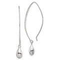 Sterling Silver Fancy Earrings, 58 x 6 mm