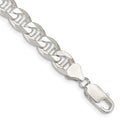 Sterling Silver 8.25mm D/C Flat Anchor Curb Chain, 9 x 8.25 mm