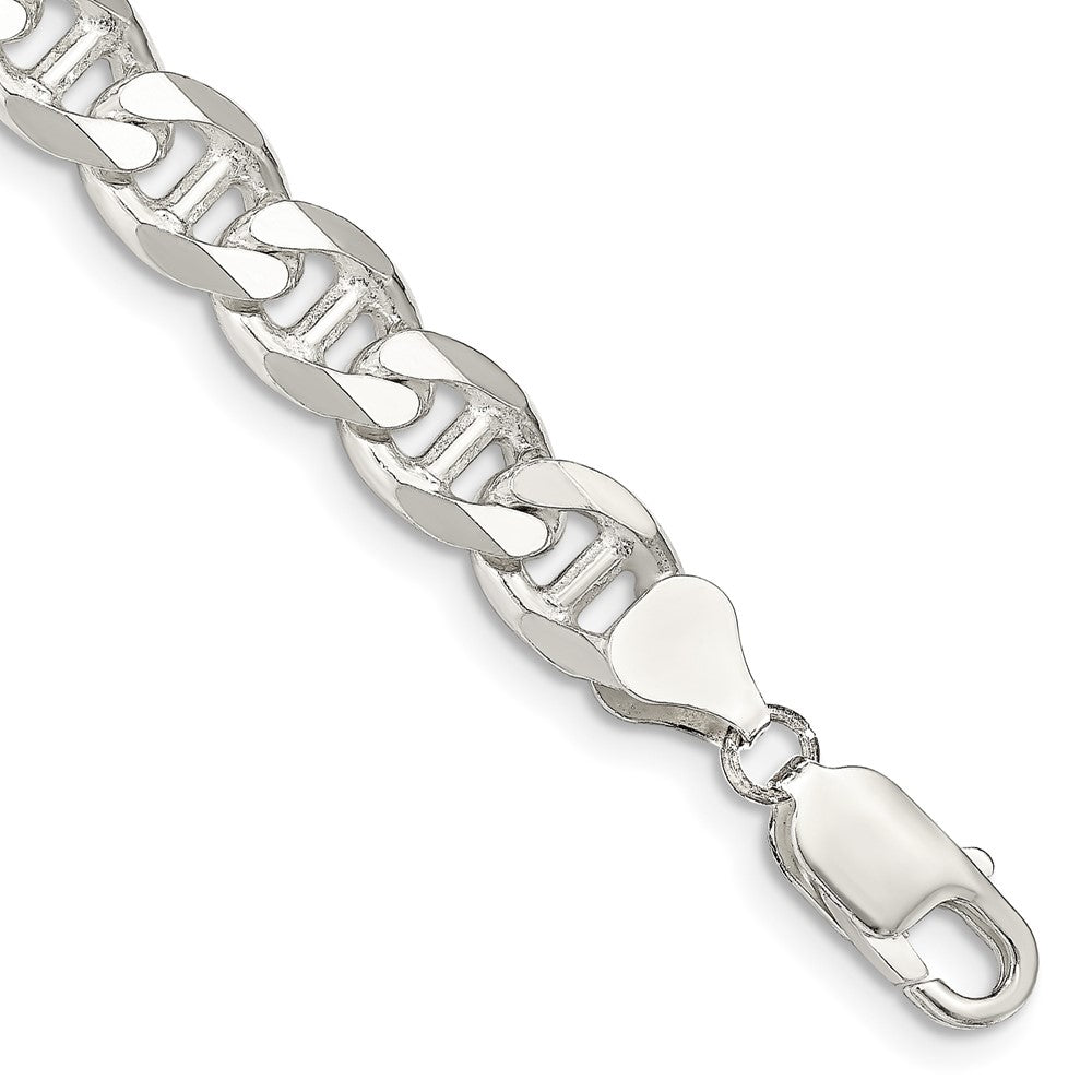 Sterling Silver 8.25mm D/C Flat Anchor Curb Chain, 9 x 8.25 mm
