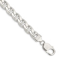 Sterling Silver 9mm D/C Flat Anchor Curb Chain, 9 x 9 mm
