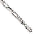 Sterling Silver Antiqued 8mm Elongated Open Link Chain, 8.5 x 8 mm