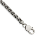 Sterling Silver Antiqued 6mm Round Spiga Chain, 8.5 x 6 mm