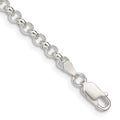 Sterling Silver 4mm Rolo Chain, 7.5 x 4 mm