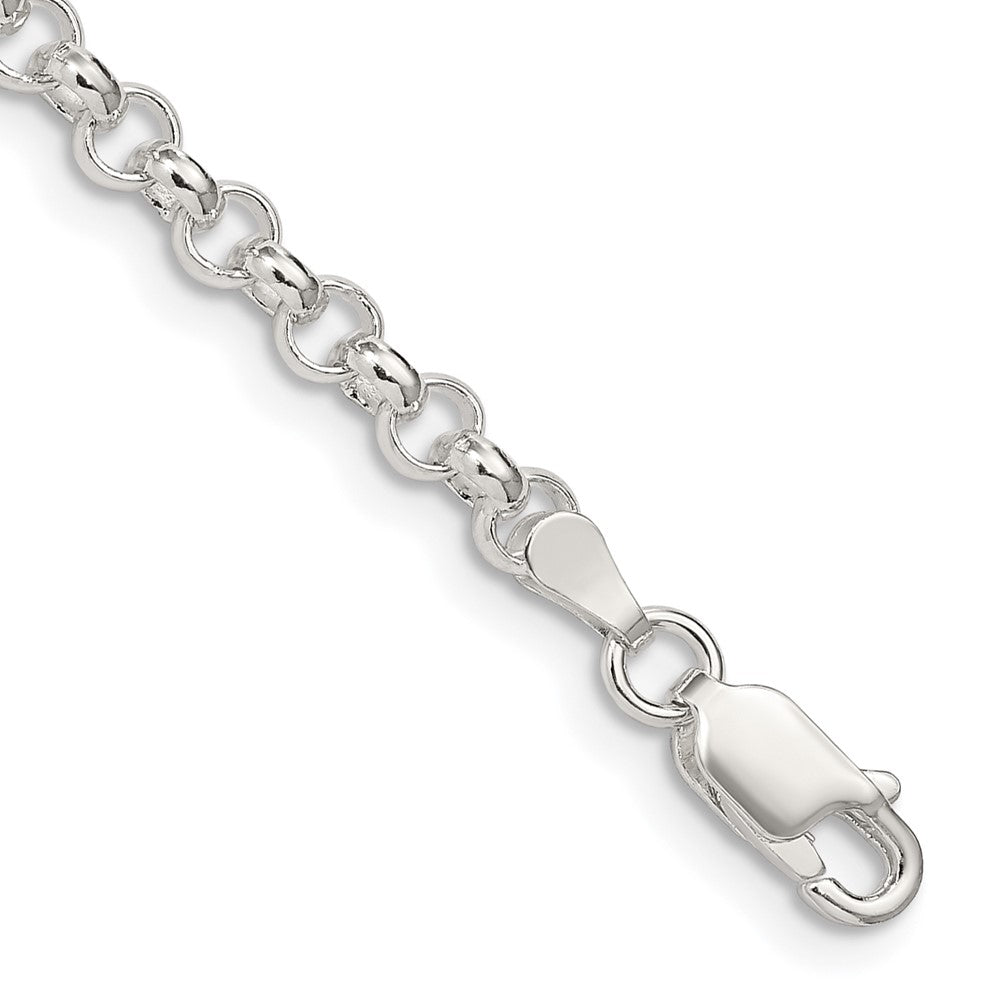 Sterling Silver 4mm Rolo Chain, 7.5 x 4 mm
