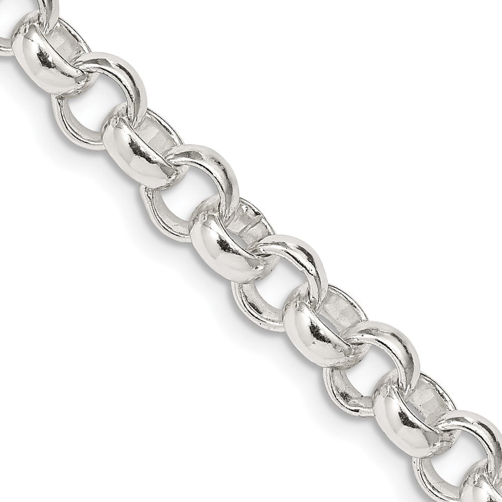 Sterling Silver 6.75mm Rolo Chain, 18 x 6.75 mm