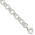 Sterling Silver 8.00mm Belcher Light Bracelet, 7.5 x 8 mm