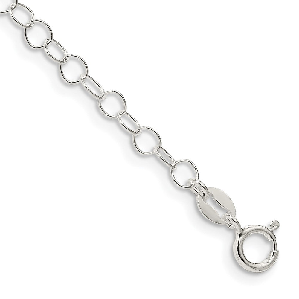 Sterling Silver 3.5mm Fancy Cable Chain, 7 x 3.5 mm