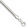Sterling Silver 4.2mm Flat Oval Snake Chain, 7 x 4.2 mm