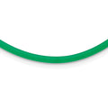 Sterling Silver 3mm Emerald Rubber Cord Necklace, 18 x 3 mm