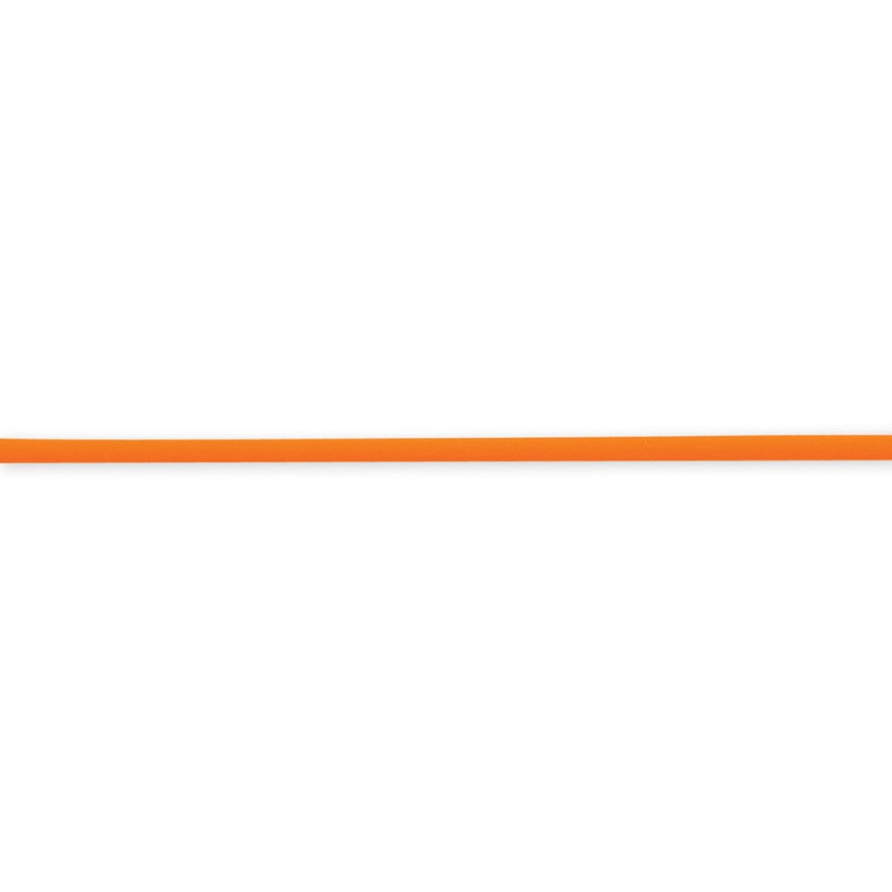 Sterling Silver 18inch 4mm Tangerine Rubber Cord Necklace, 18 x 4 mm