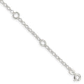 Sterling Silver Polished Fancy Rolo Chain Children's Bracelet, 6 x 5 mm