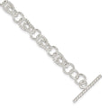 Sterling Silver Double Twist Link Bracelet, 7 x 7 mm