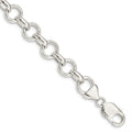 Sterling Silver Link Bracelet, 7.25 x 10 mm