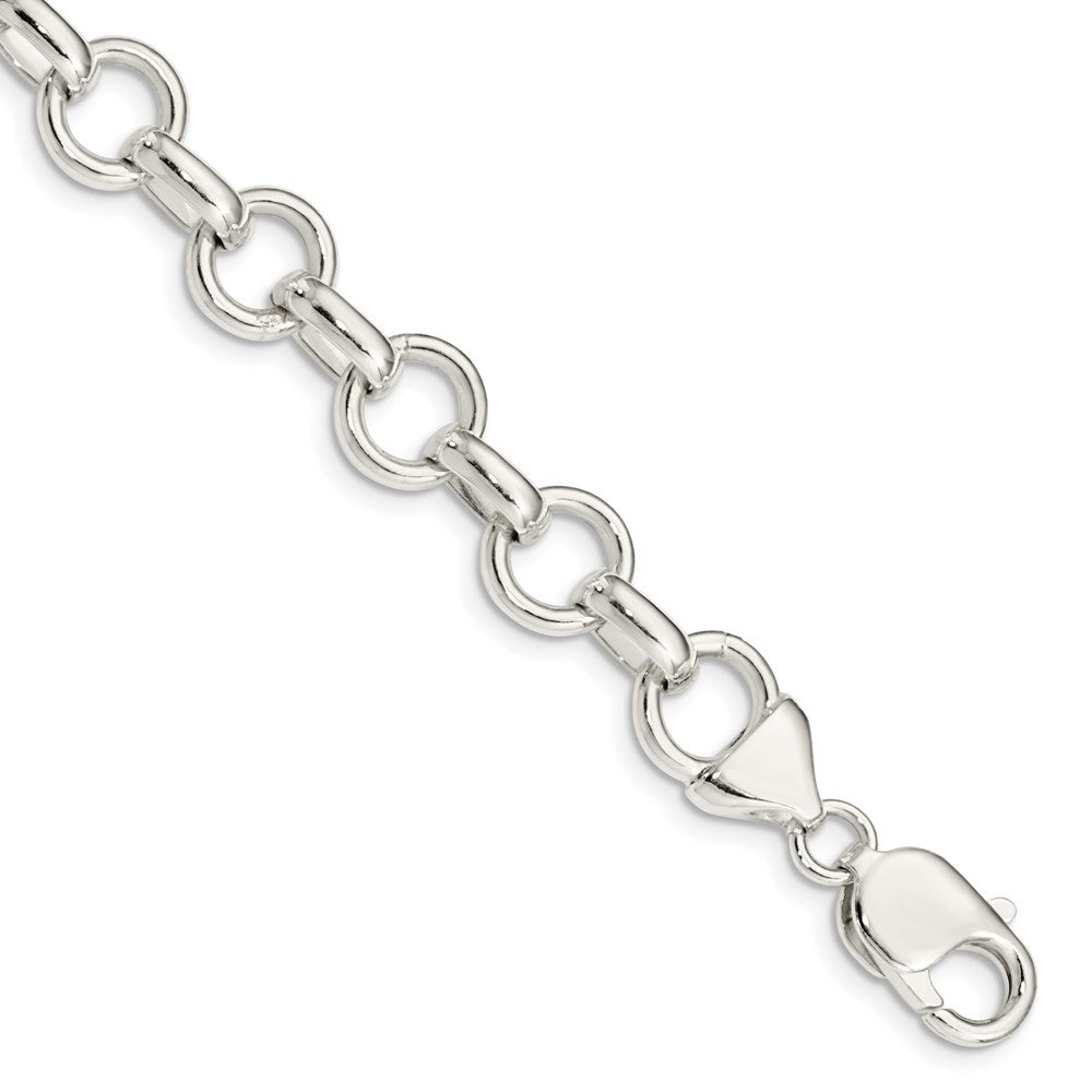 Sterling Silver Link Bracelet, 7.25 x 10 mm