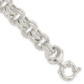 Sterling Silver Fancy Link Bracelet, 8 x 15 mm