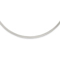 Sterling Silver Polished 3mm Neck Collar, 15 x 3 mm