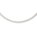 Sterling Silver Polished 4mm Neck Collar, 18 x 4 mm