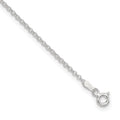 Sterling Silver 1.5mm Rolo Chain 9 inch Plus 1 inch Extender - Total 10 inch Anklet, 10 x 1.5 mm, 1.44 g