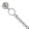 Sterling Silver Soccer Ball Bracelet, 7.75 x 6 mm